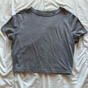 Gray Cropped Tee
